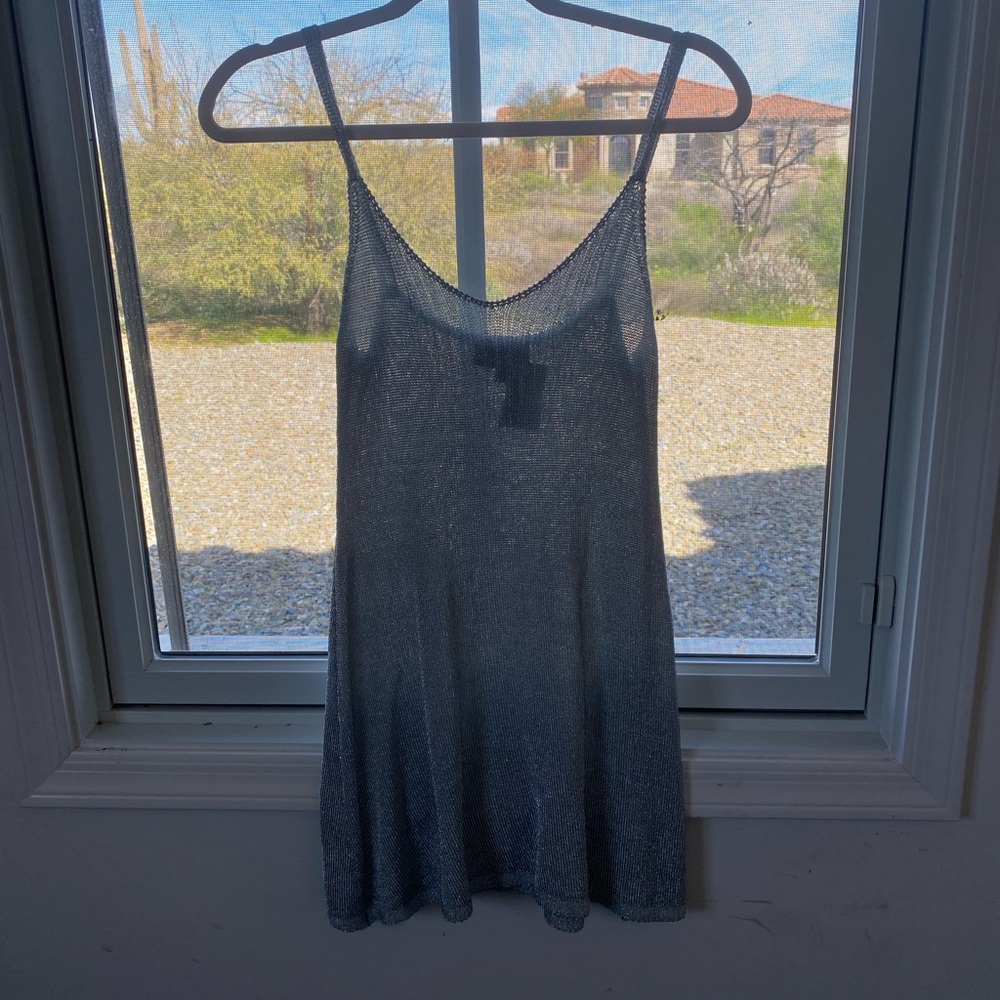 silver dress